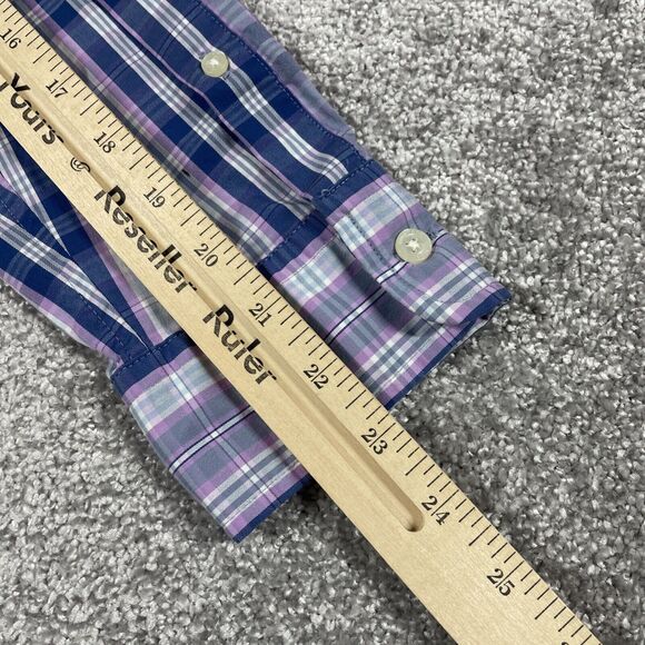 Vineyard Vines Button Down Shirt Mens Large On the Go Performance Plaid Brrr - Picture 14 of 14